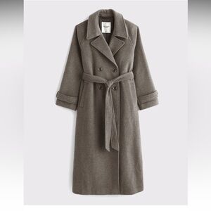 Abercrombie & Fitch Gray Wool Coat in Small